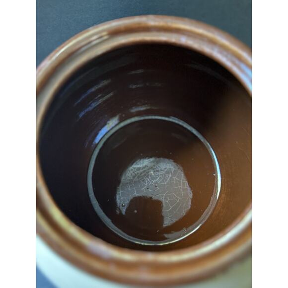 Vintage Watt Oven Ware Pottery Lidded Bisque Beige Chili Bean Crock Pot Cottage - Picture 3 of 8